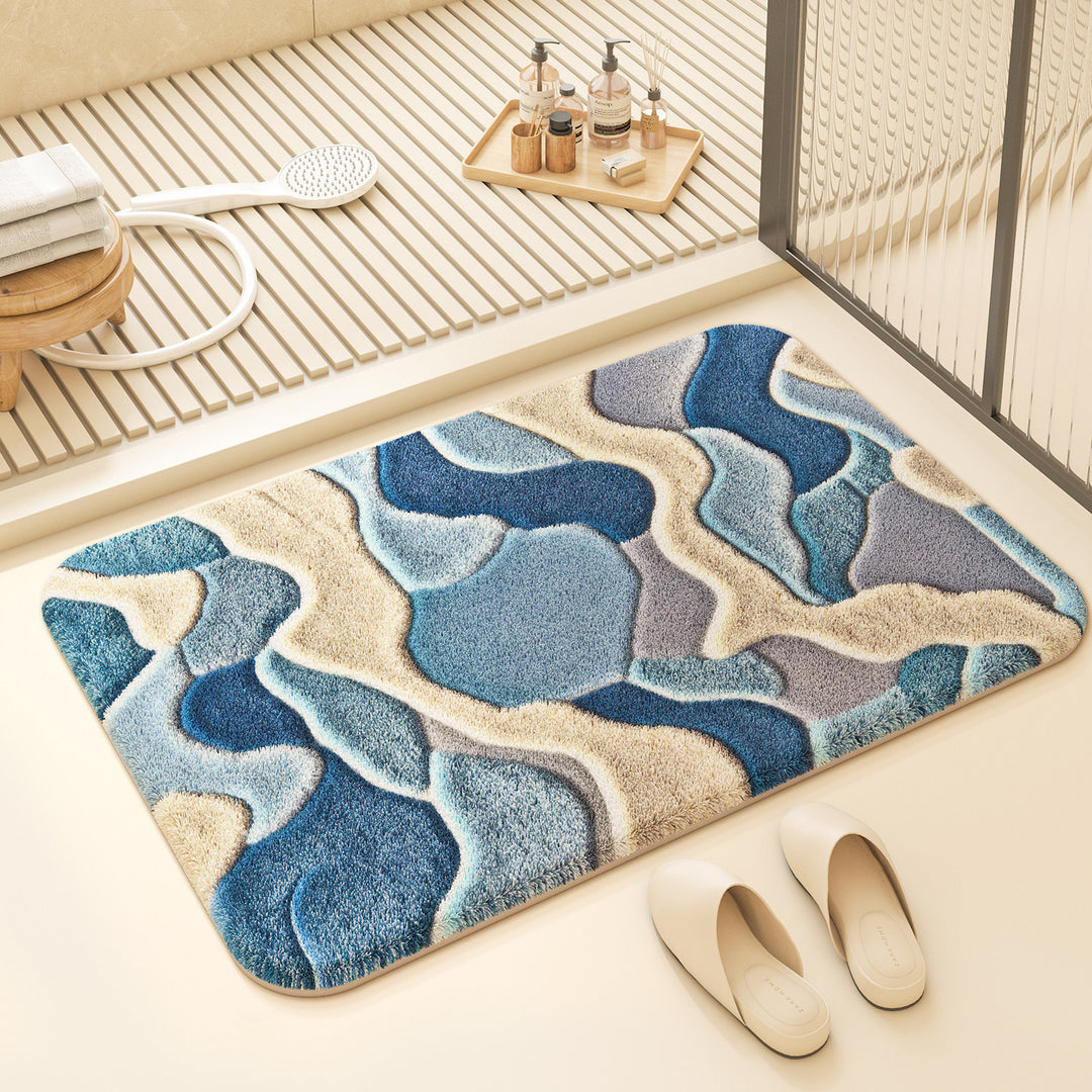 Colorful Geometric Design Bath Mat Bowlift