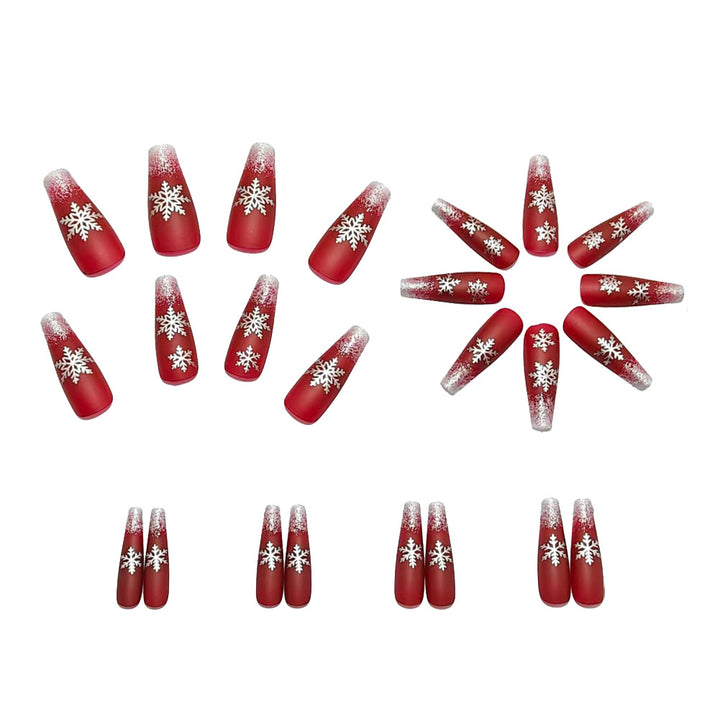Artificial Nails in Festive Winter Design Bowlift