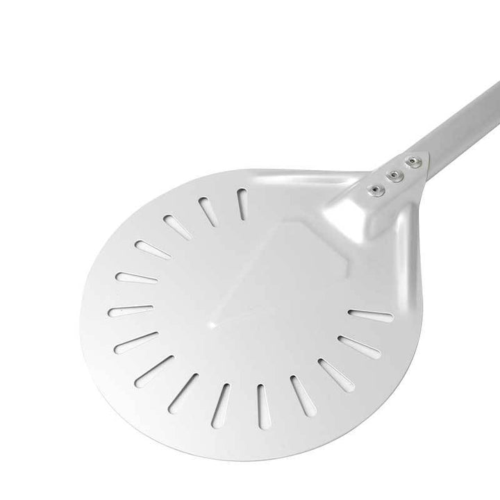 perforated aluminum pizza peel with ergonomic non-slip handle Bowlift