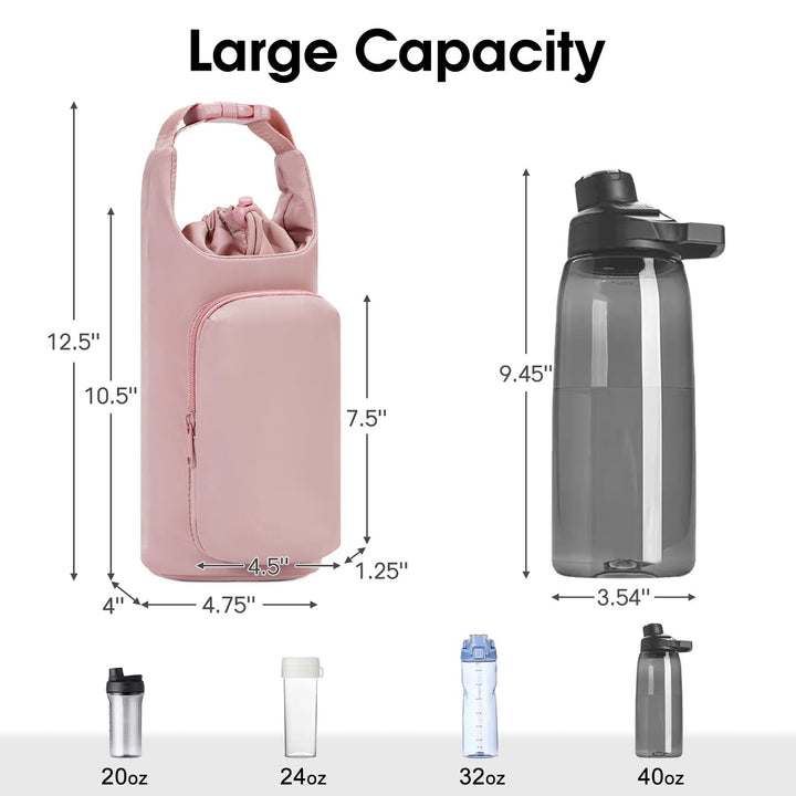 Insulated Drinking Bottle Carry Bag Bowlift
