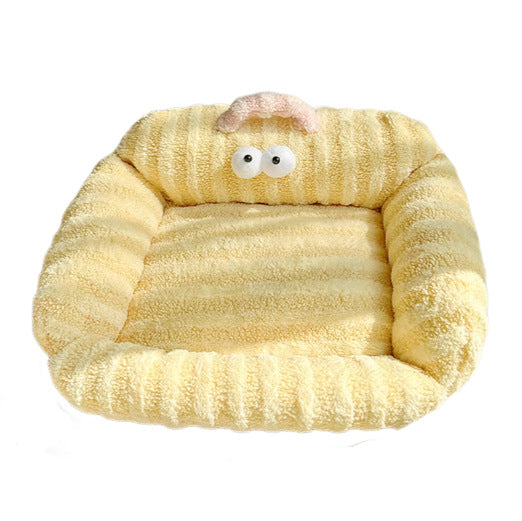 Plush Cartoon-Inspired Dog Bed