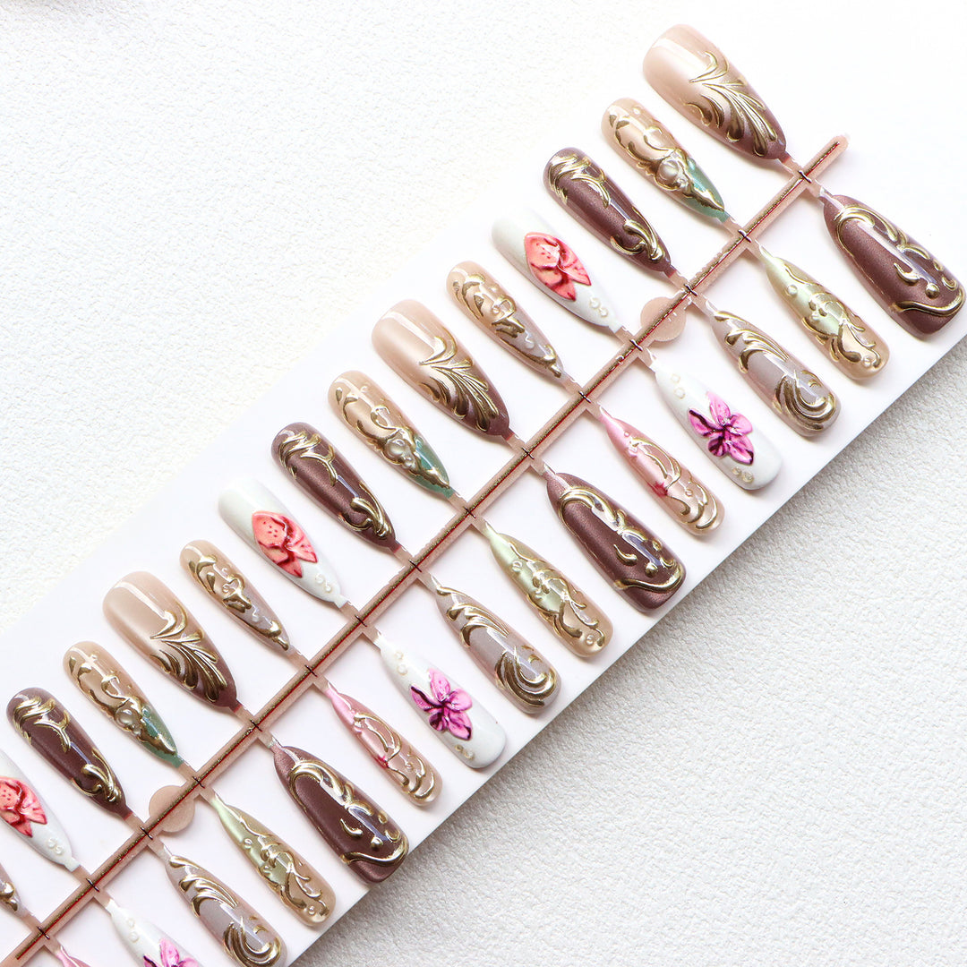 Artistic Gel Nail Design Bowlift