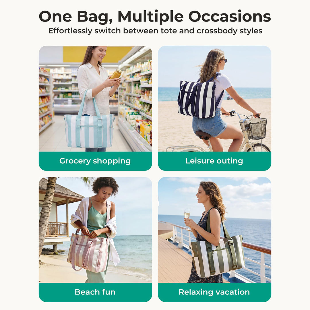 Multifunctional tote bag with practical interior Bowlift