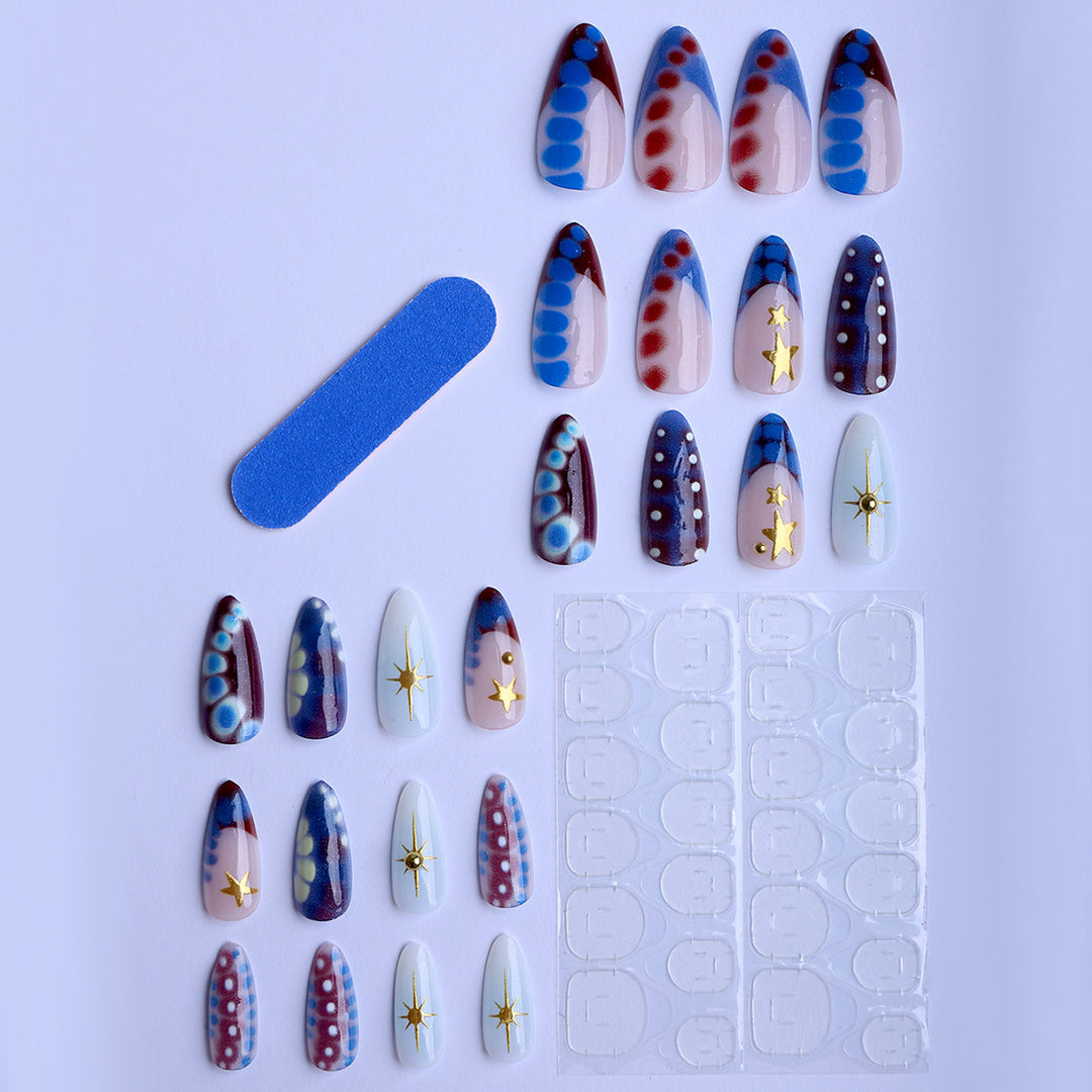 Handcrafted Artifical Nails with Unique Design Bowlift