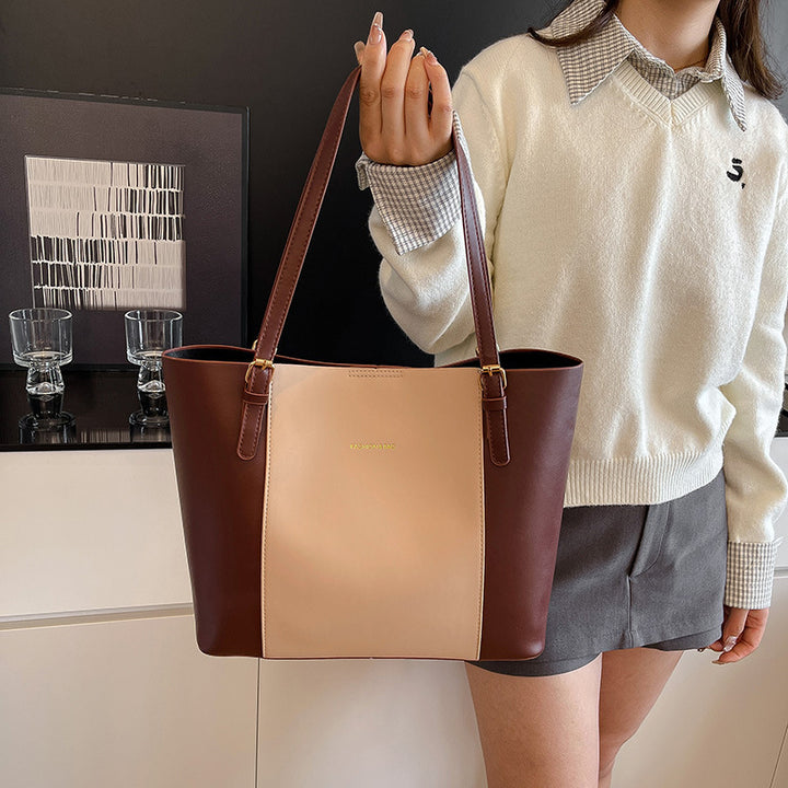 Sleek Minimalist Leather Tote Bag Bowlift