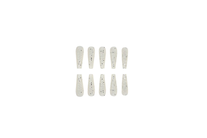 Decorative Glittery Long Press-On Nails Bowlift