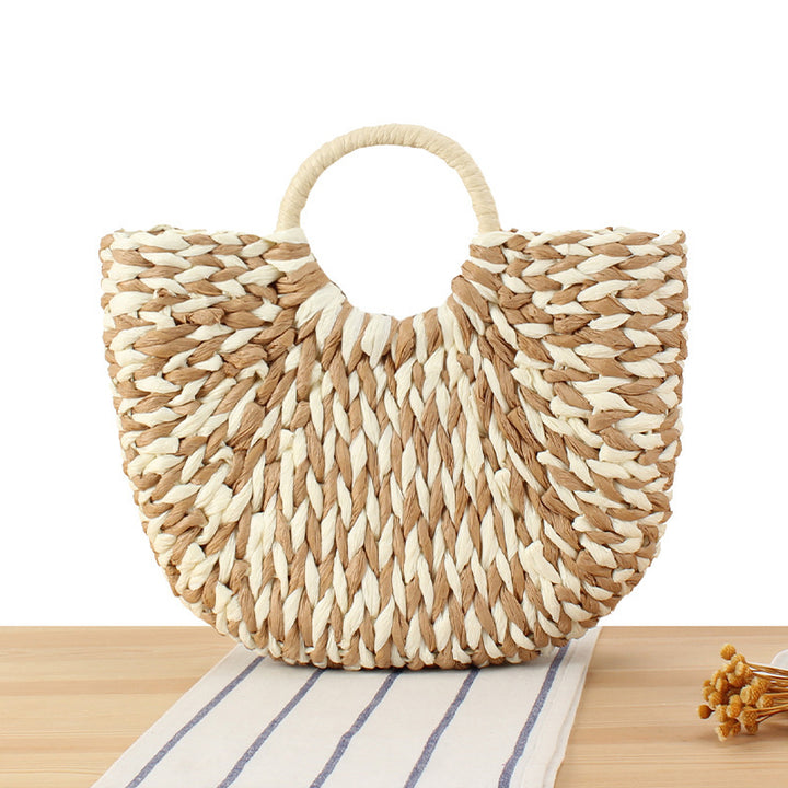 Handbag Made of Handmade Woven Material with Modern Design Bowlift