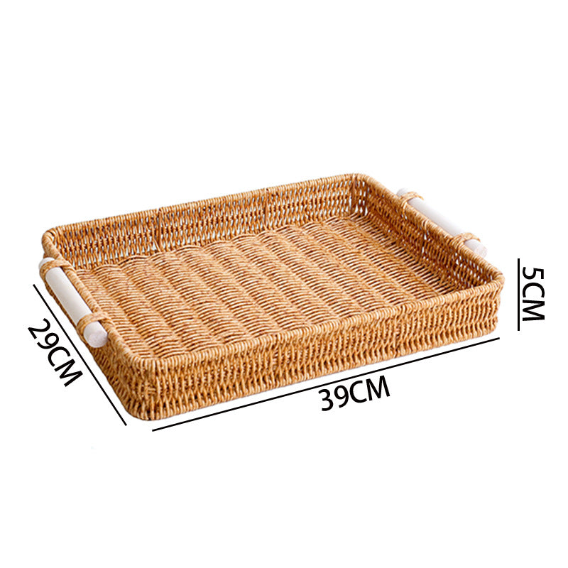 Woven Rectangular Serving Tray Bowlift