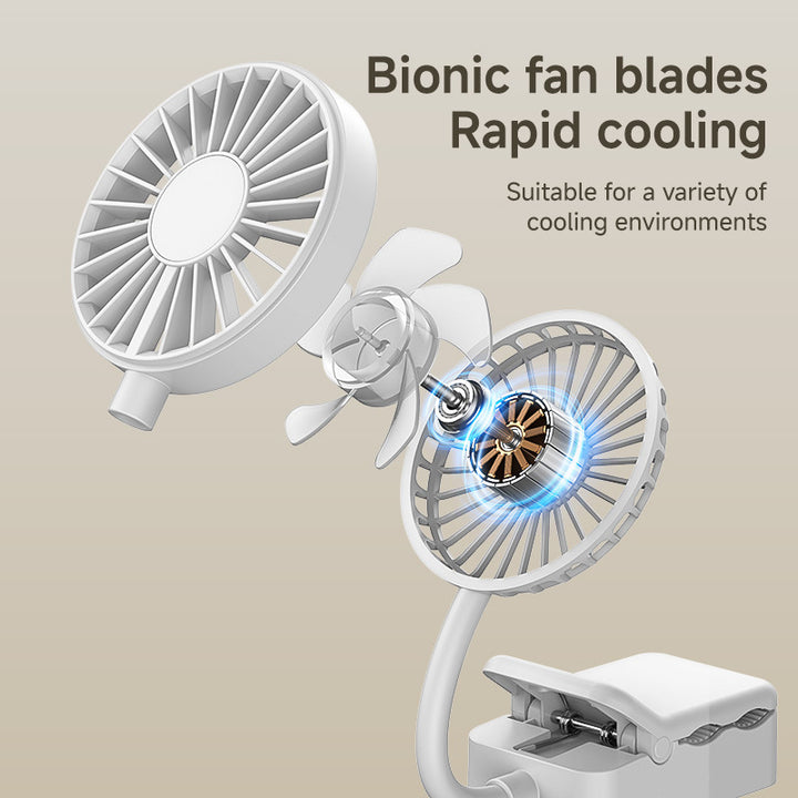Unisex Portable Clip-On Fan Bowlift