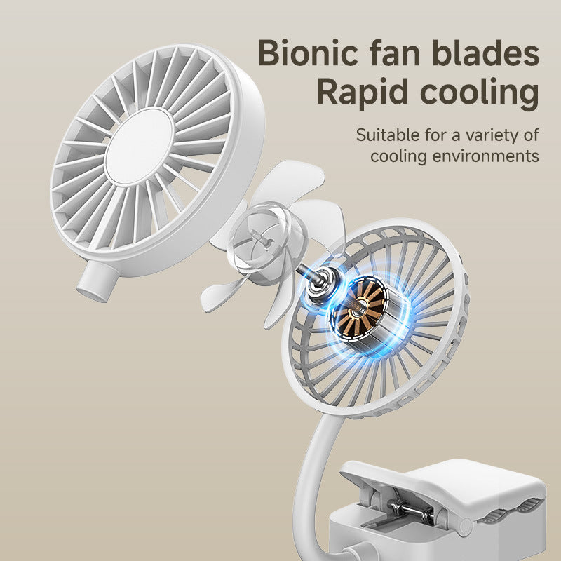 Unisex Portable Battery Fan with Flexible Tilt Angle Bowlift
