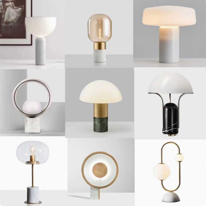 Modern Artistic Table Lamp with Marble Base