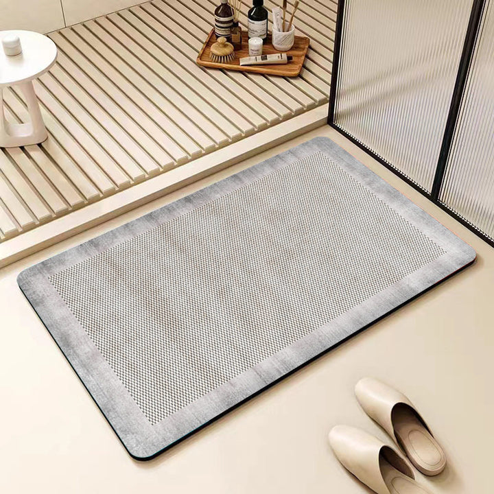Non-Slip Geometric Pattern Bathroom Mat Bowlift