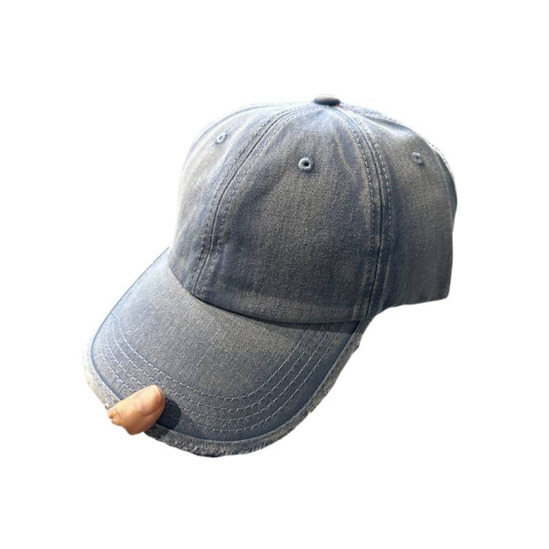 Women's Distressed Denim Baseball Cap Bowlift 1784084028