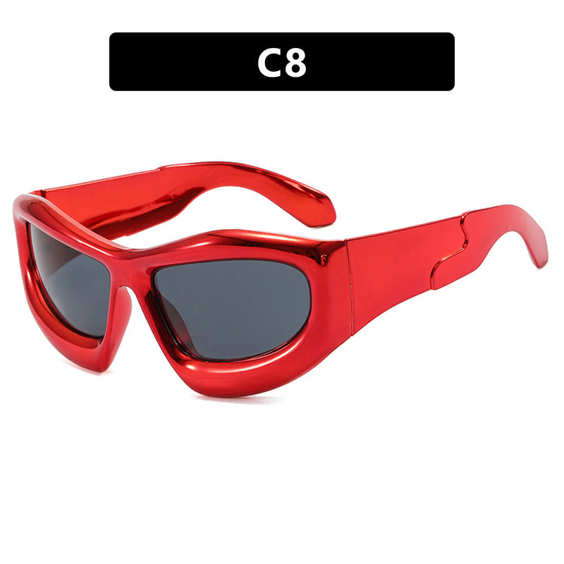 Women's sporty sunglasses with protective UV filter and thick frame Bowlift