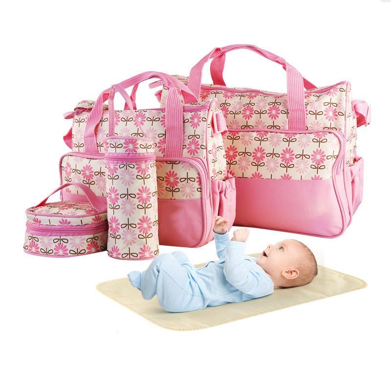 Multi-Functional Diaper Bag Tote with Changing Mat Bowlift