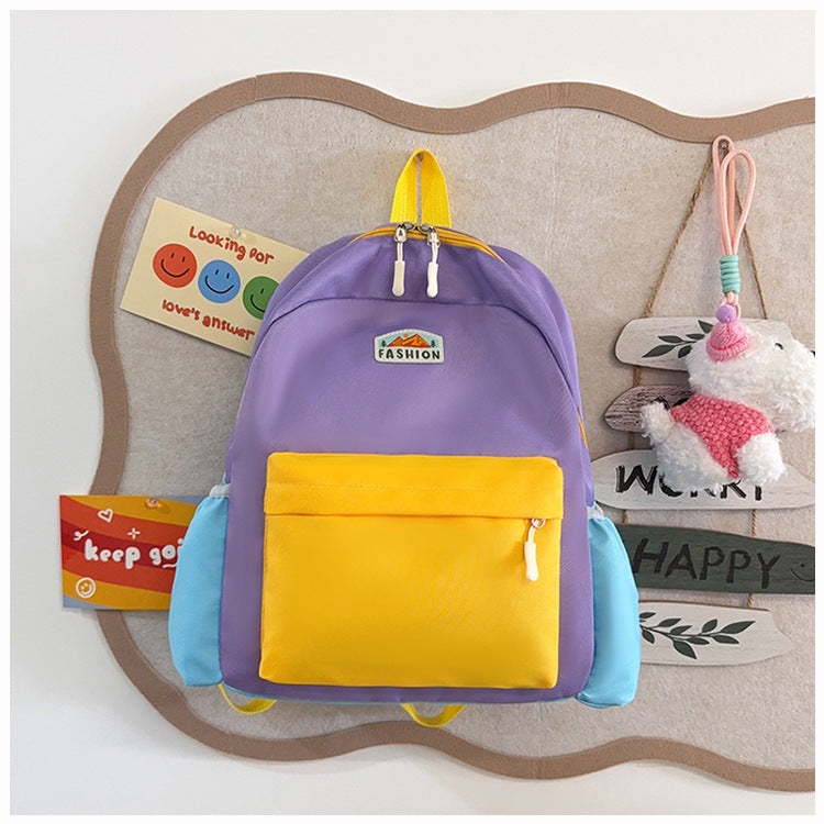 Trendy Color-Blocked Backpack