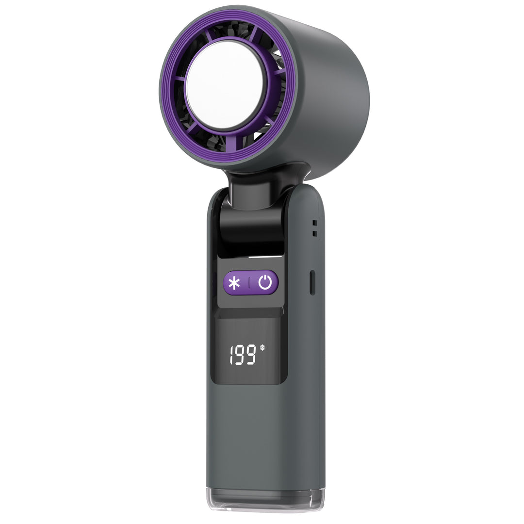 High-Efficiency Handheld Cooling Fan with Digital Display Bowlift