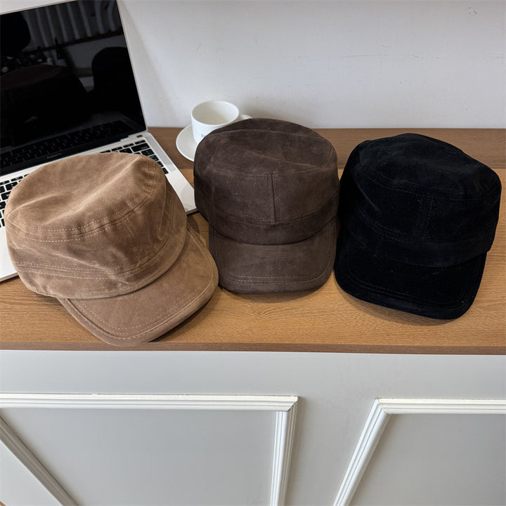 Men's Casual Suede Field Cap Bowlift