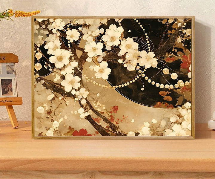 Floral-Themed Decorative Art Print Bowlift