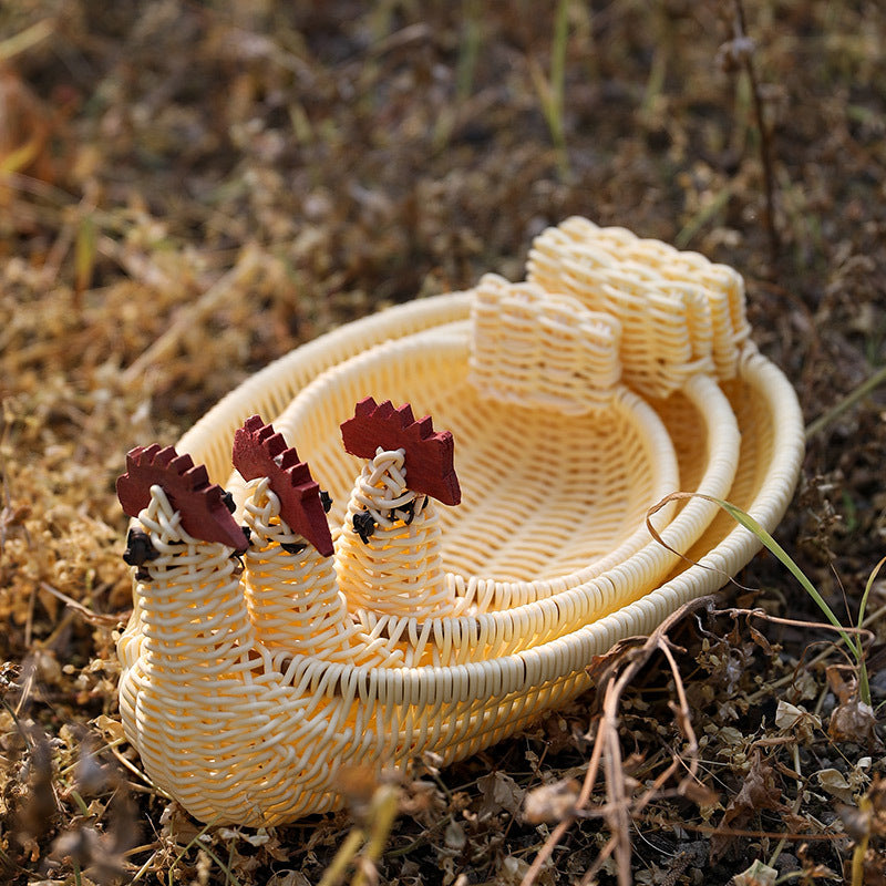 Unisex Braided Decoration Basket in Duck Shape Bowlift