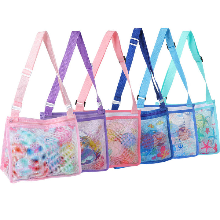 Mesh Beach Bag with Practical Zipper Bowlift