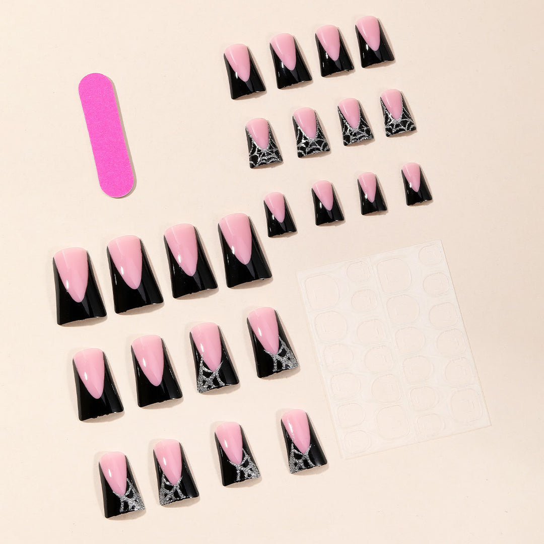 Gothic-Inspired 3D Acrylic Nail Art Extensions Bowlift
