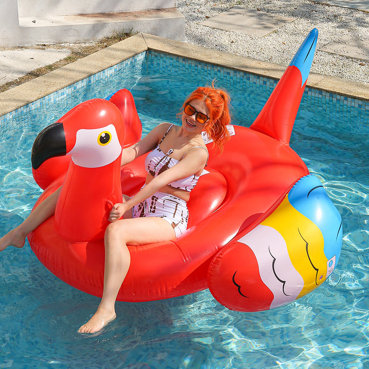 Ladies Inflatable Flamingo Swimming Island Bowlift
