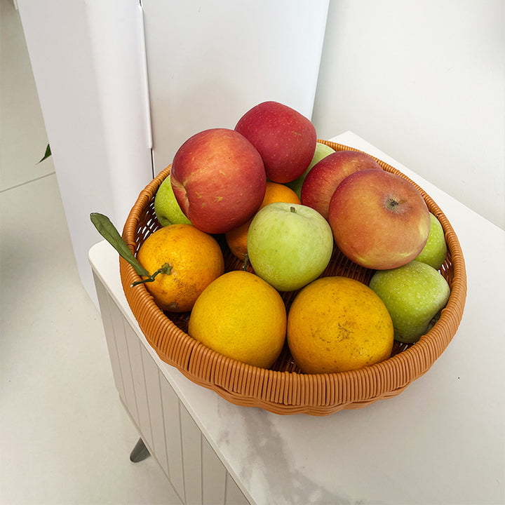 Decorative Round Woven Serving Tray Bowlift