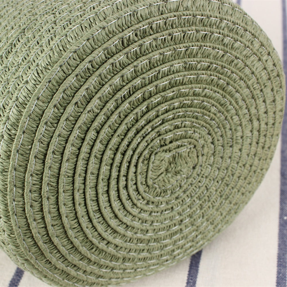 Handbag Made of High-Quality Woven Natural Material with Innovative Closure Bowlift