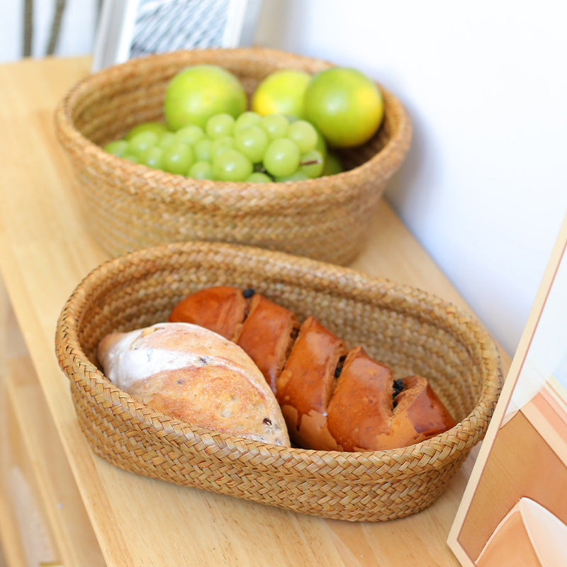 Unisex Oval Storage Basket made of Woven Natural Material Bowlift