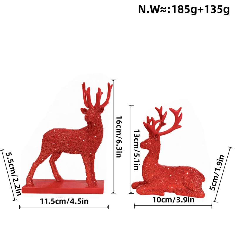 Glittering Reindeer Decorative Figure Bowlift