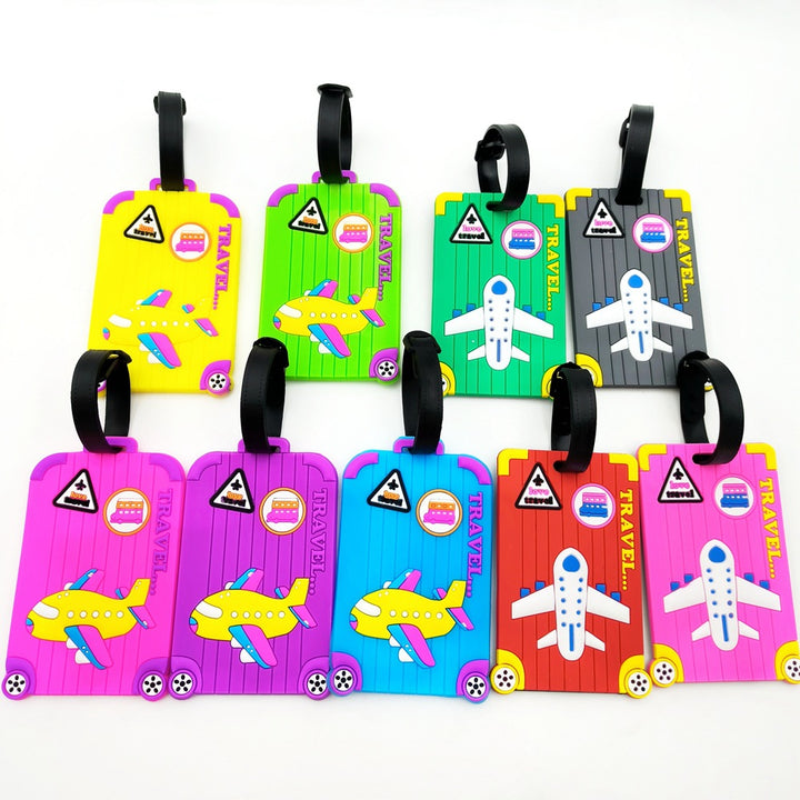Airplane-Themed Travel Luggage Tag Bowlift