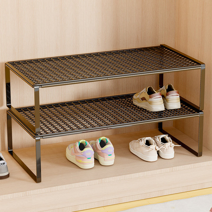 Adjustable Expandable Metal Shoe Shelf Organizer