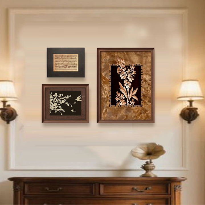 Framed Vintage Sheet Music Wall Art