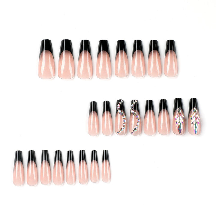 Artistic stiletto nails with glitter embellishments Bowlift