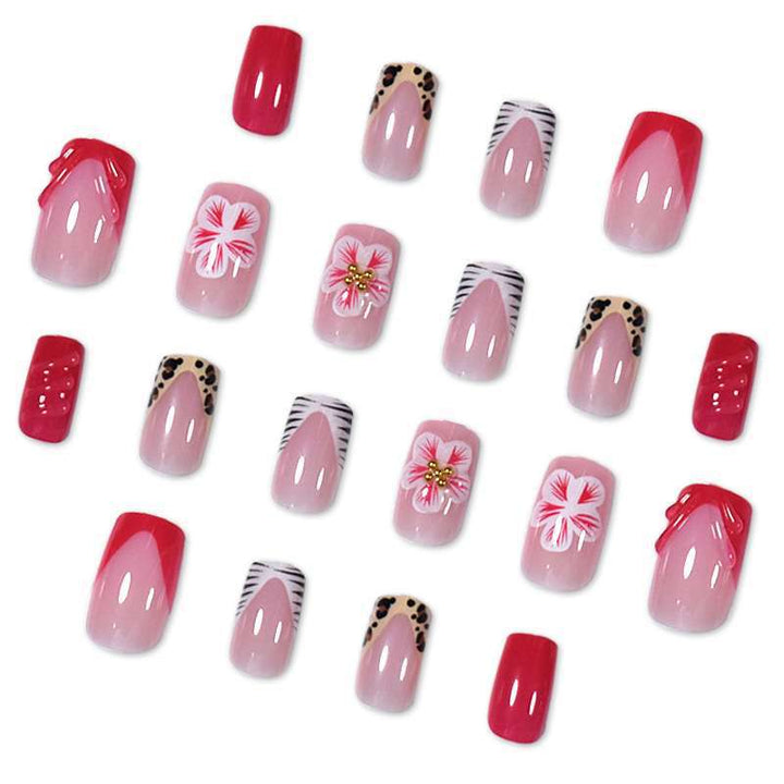 Creative Floral Press-On Nail Art Set Bowlift