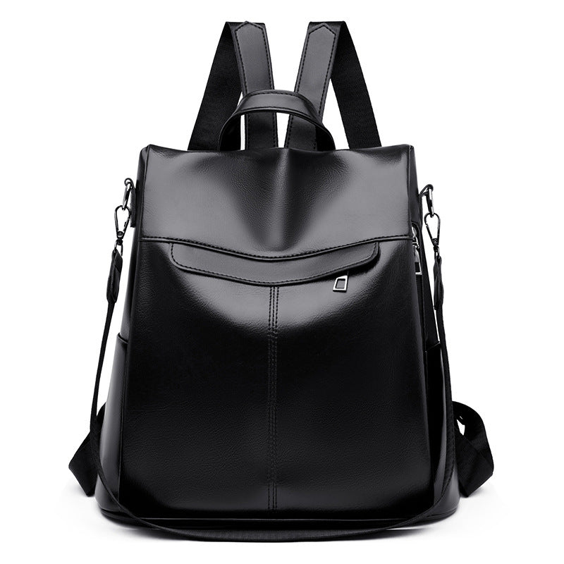 Versatile Structured Leather Backpack Bowlift