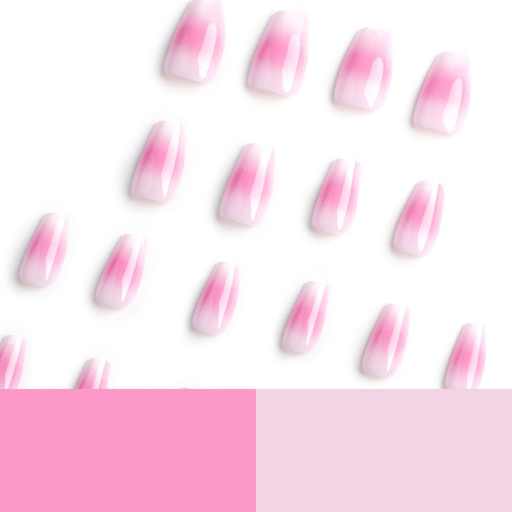 Artful Nail Extensions with Delicate Ombre Effect Bowlift