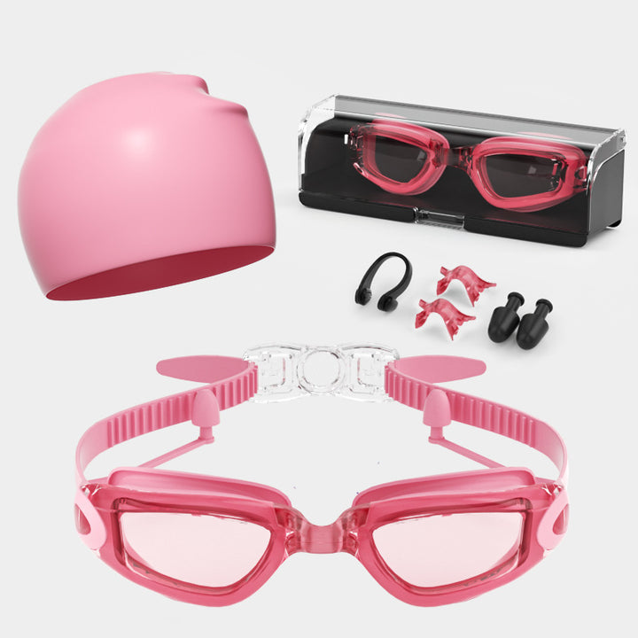High-Performance Swimming Goggles Set Bowlift