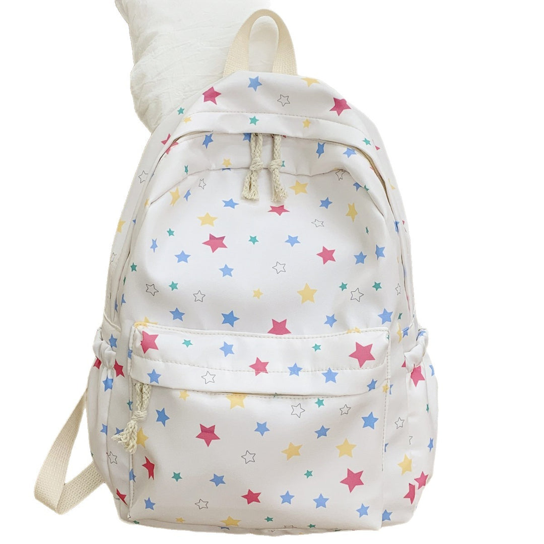 Backpack with Colorful Star Pattern and Practical Organization Compartments Bowlift