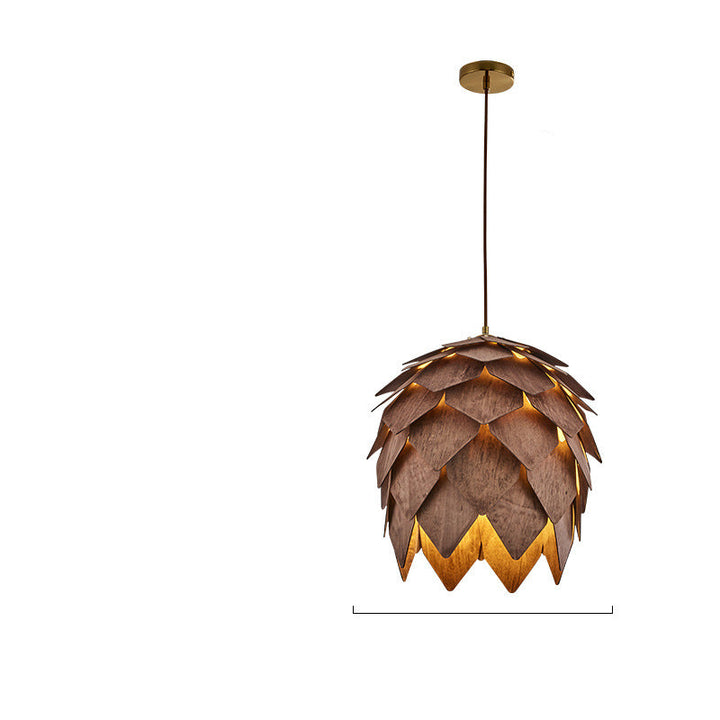 Solid Wood Pinecone Chandelier Wabi-Sabi Style