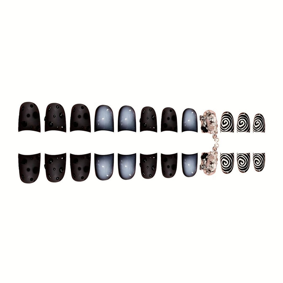Stylish Press-On Nail Art Set Bowlift