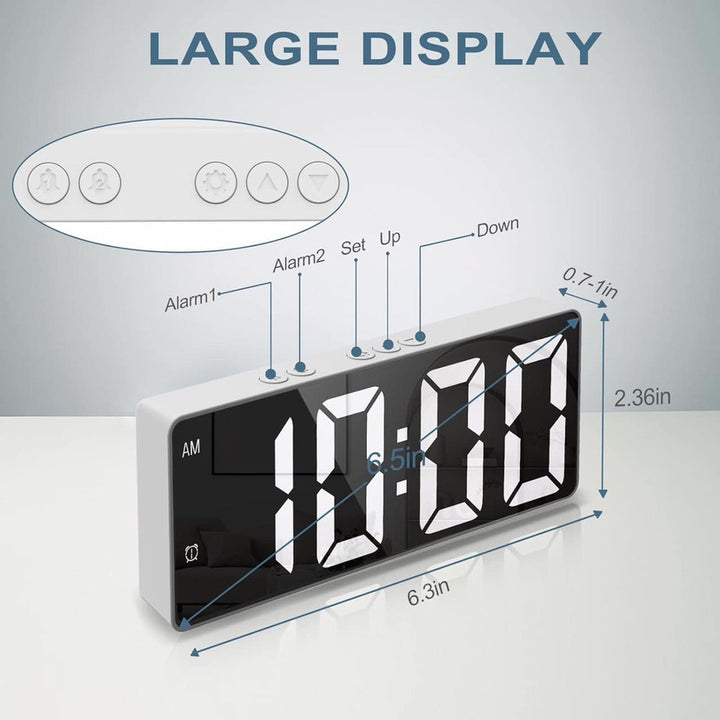 Digital LED Alarm Clock Bowlift