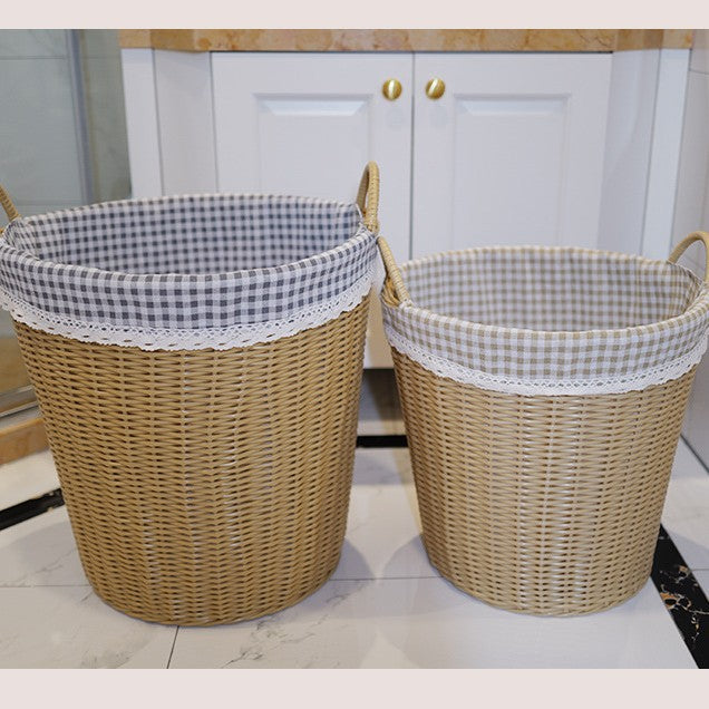 Washing Basket Set Made of Woven Material Bowlift