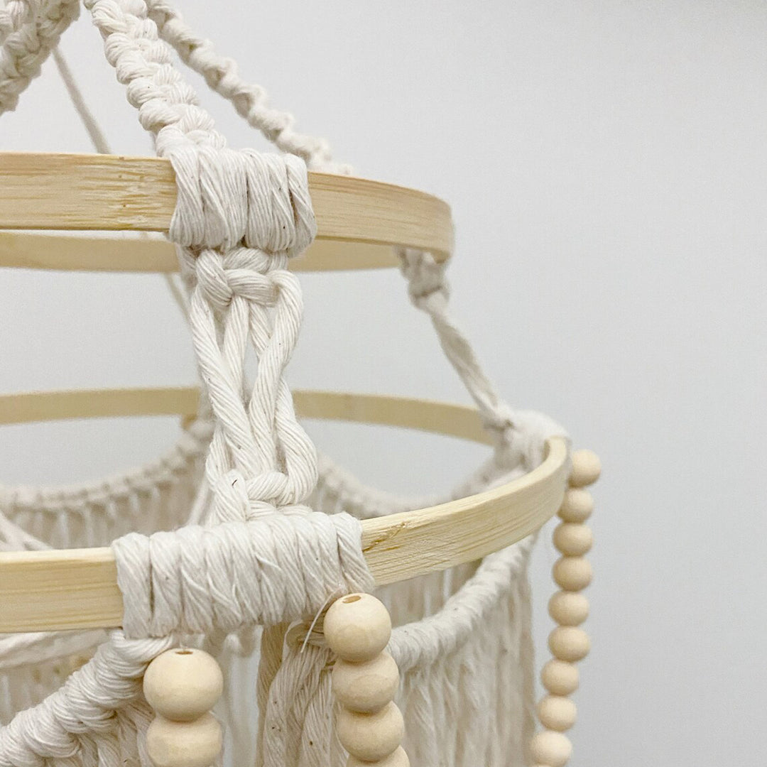 Bohemian Macrame Hanging Light Bowlift