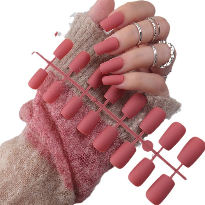 Matte Finish Long Stiletto Press-On Nails Bowlift