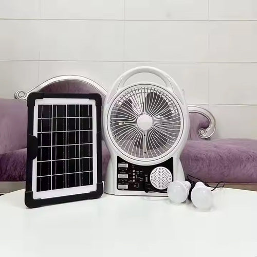 Ladies portable solar fan with LED lights Bowlift