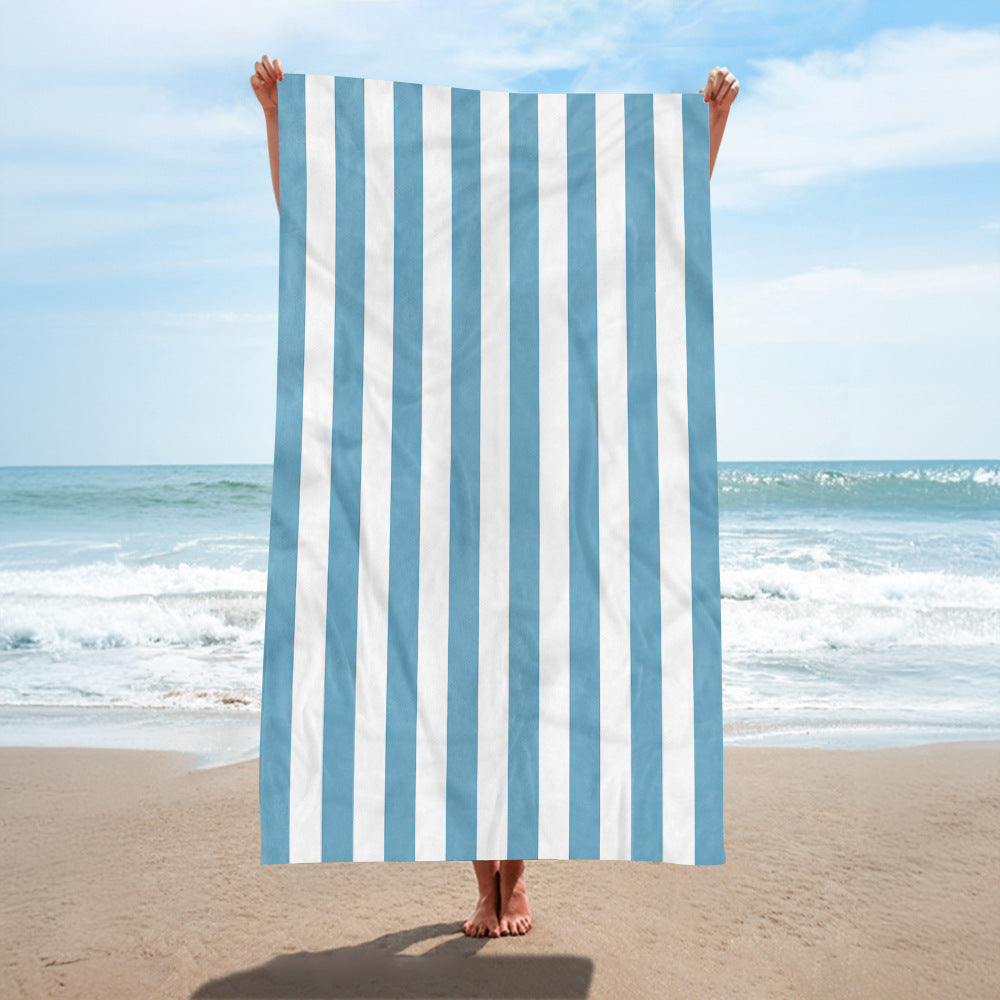 Beach towel with elegant wide stripes Bowlift