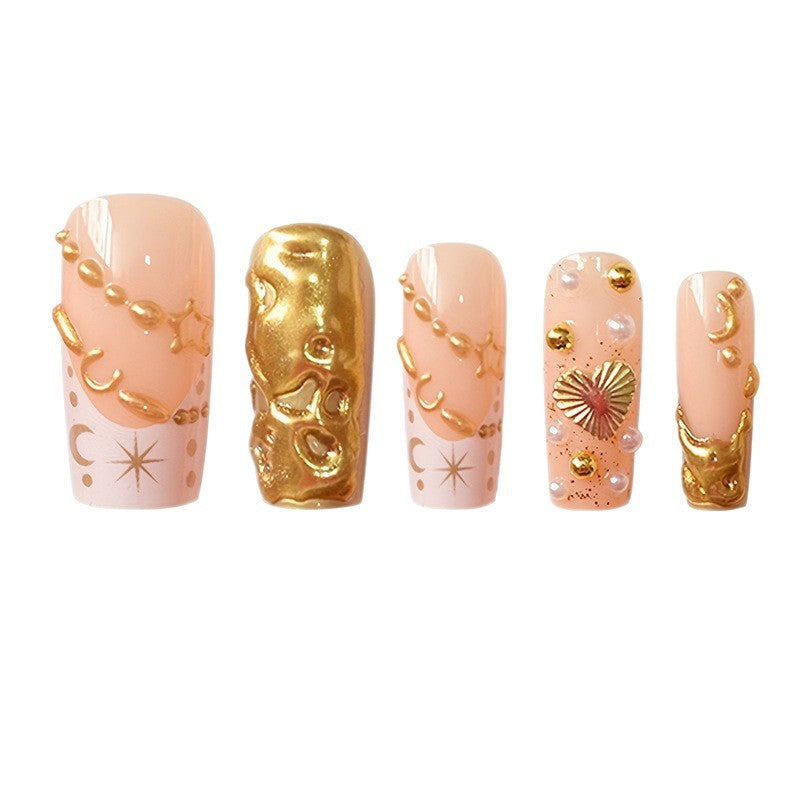 Decorative Gold Embellished Nail Art Kit Bowlift