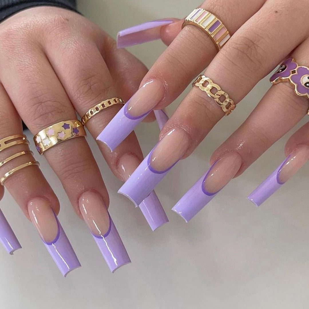 Elegant Crystal-Embellished Press-On Nail Design Bowlift